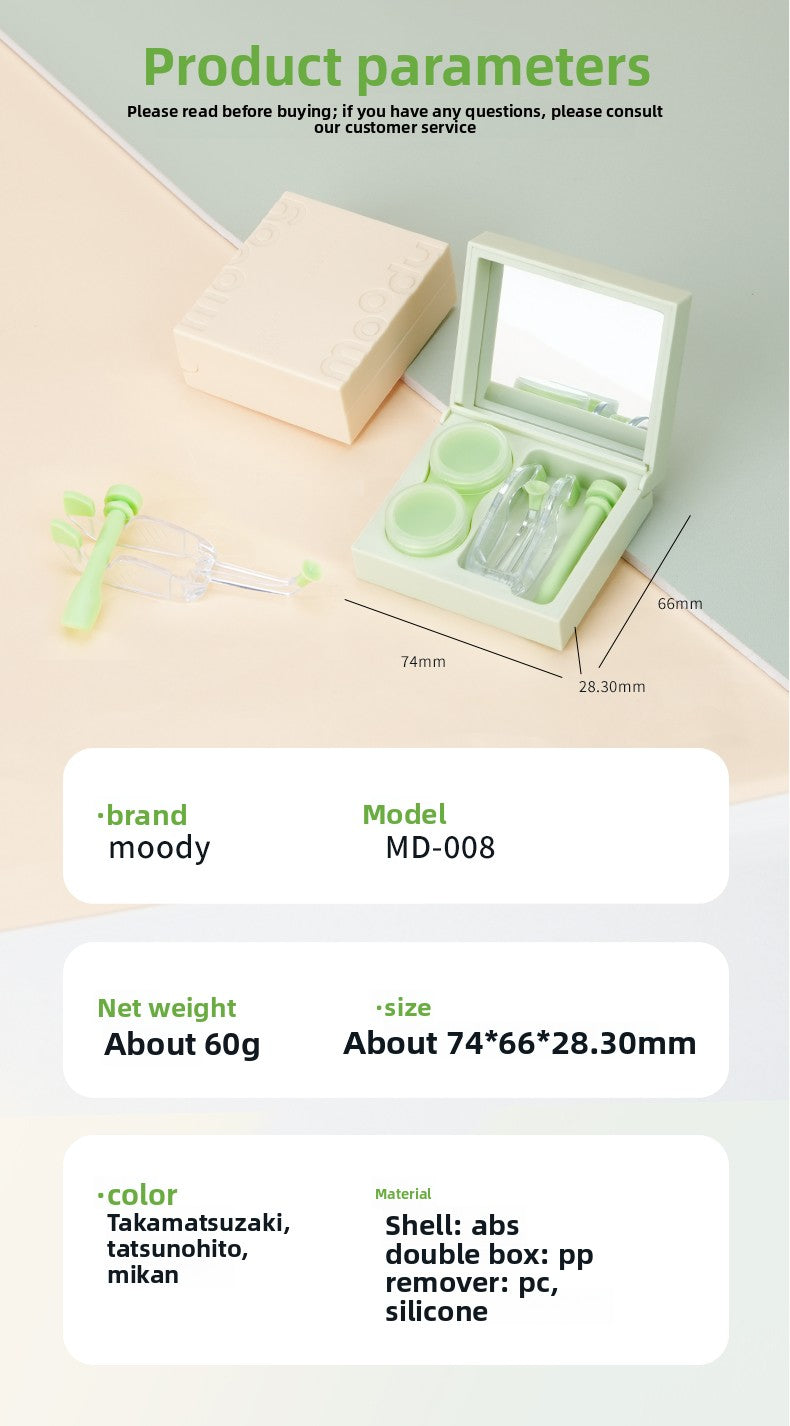 Moody novice contact lenses pick and wear auxiliary artifact storage box