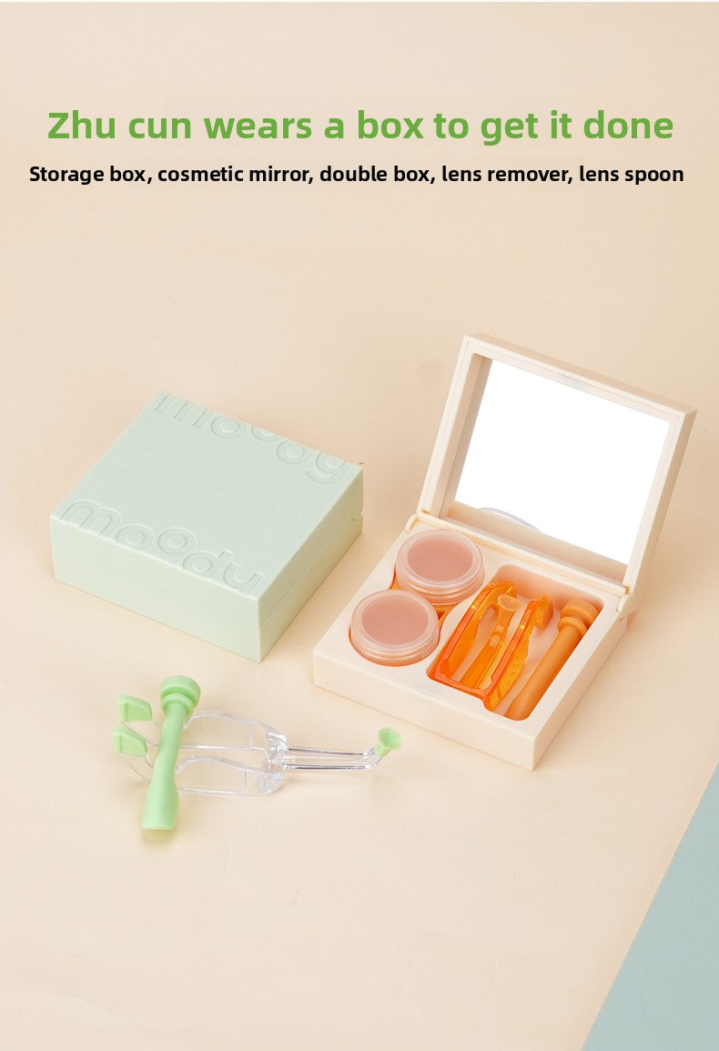 Moody novice contact lenses pick and wear auxiliary artifact storage box